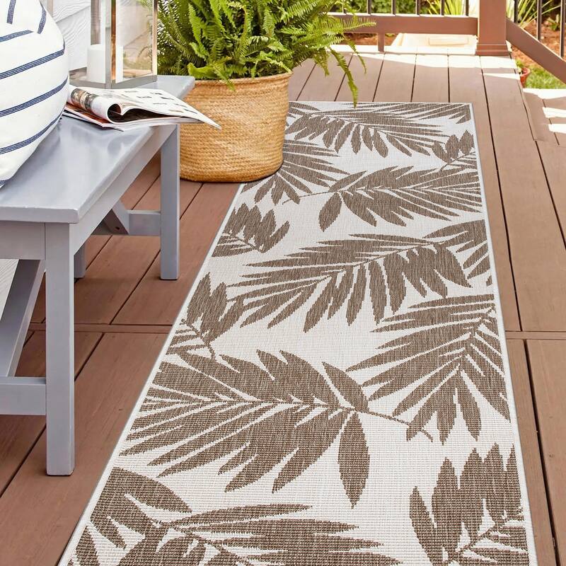 World Rug Gallery Floral Nature Inspired Indoor/Outdoor Area Rug
