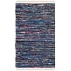 preview thumbnail 48 of 49, SAFAVIEH Handmade Rag Rug Ljubika Casual Stripe Cotton Rug with Fringe 2'6" x 4' - Blue/Multi - Rectangle