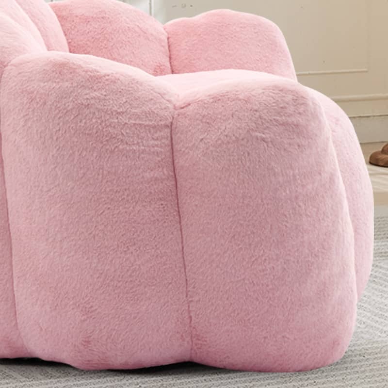 Lotus Type Compression Lazy Sofa Oversized Bean Bag Sofa Accent Chair for Adults with Pull Strap and Non-slip Base, Easily Moved