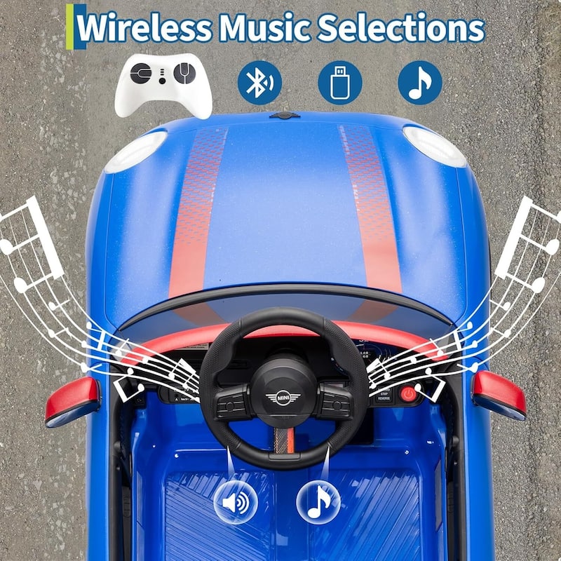 12V Ride on Car for Kids with Remote Control, Licensed BMW Electric Car, Black