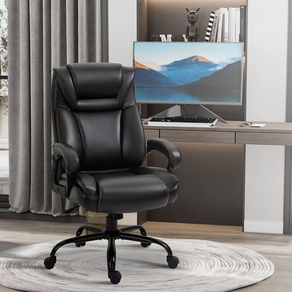 Vintage Adjustable Height Executive Chair Task Chair, Drafting Chair Computer Chair with Padded Armrests