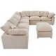 preview thumbnail 8 of 33, Oversized Modular Sectional Sofa with Ottoman,L Shaped Corner Sofa - 130" x 101" x 23.6"