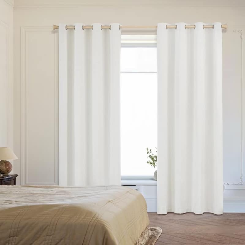 Blackout Cotton Blend Grommet Curtain Pair (2 panels)
