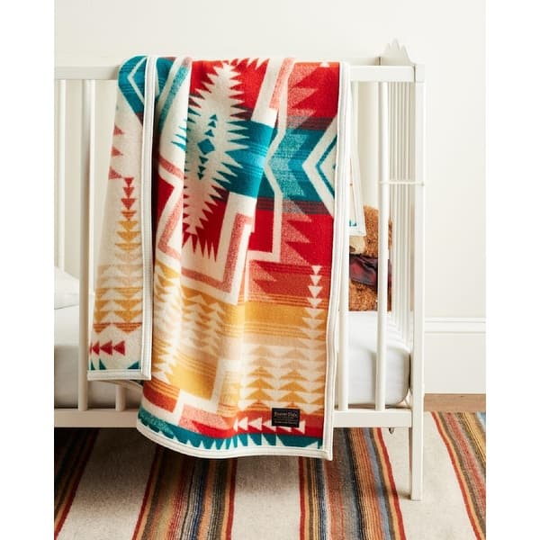 slide 2 of 5, Pendleton Harding Star Crib Blanket Multi