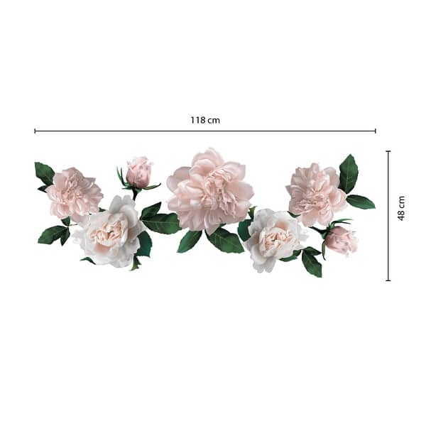 dimension image slide 1 of 2, Walplus Oversized Classic Roses Flowers Floral Wall Stickers Art Decor