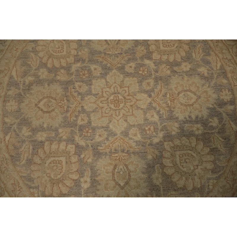 Hand Knotted Oriental 100% Wool Carpet Traditional Floral Brown Peshawar Area Rug - 5' 0'' X 4' 10''