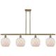 Option Antique Brass / White Glass with White Rope