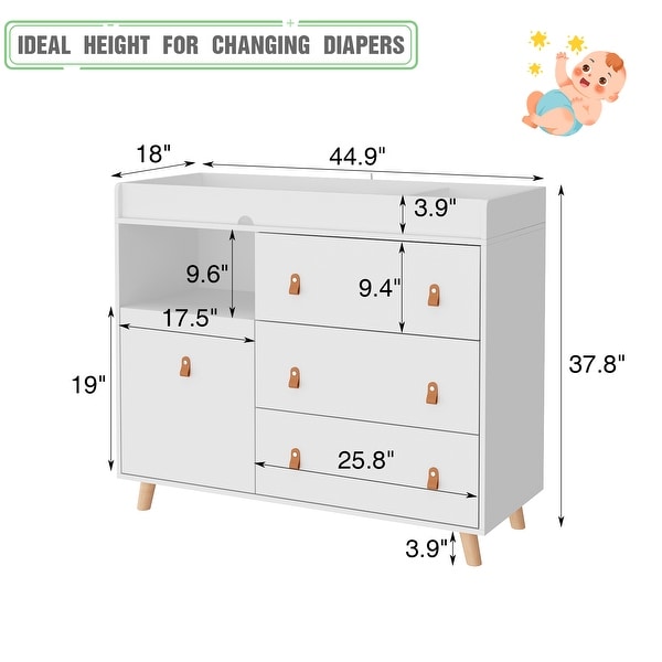 Nursery chest of drawers with changer best sale