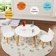 preview thumbnail 3 of 6, UTEX Kids Wood 3-piece Table and Chair Set