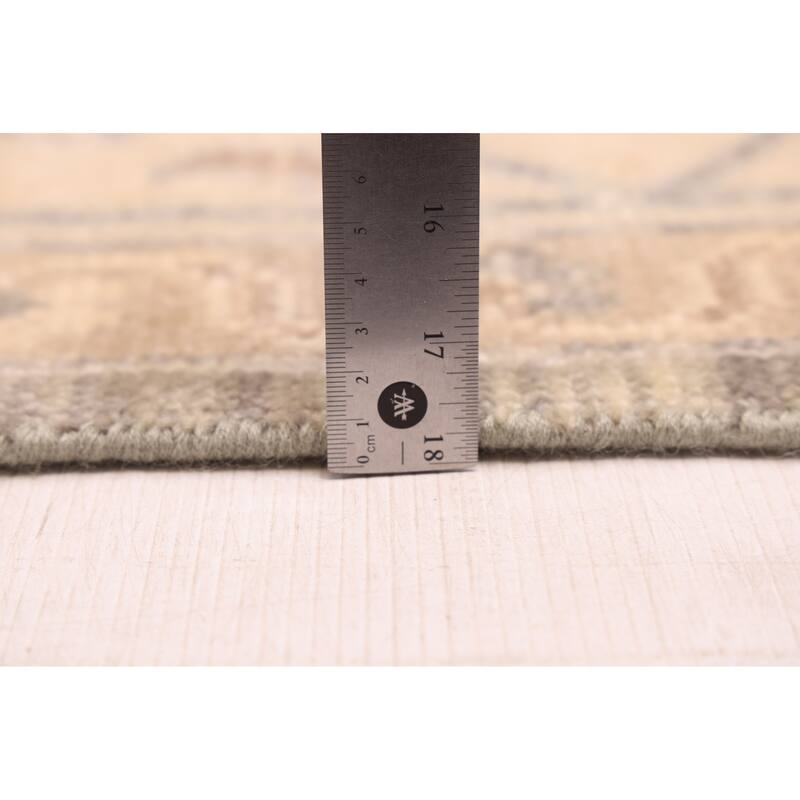 ECARPETGALLERY Hand-knotted Modern Oushak Dark Olive Green Wool Rug - 9'0 x 11'11