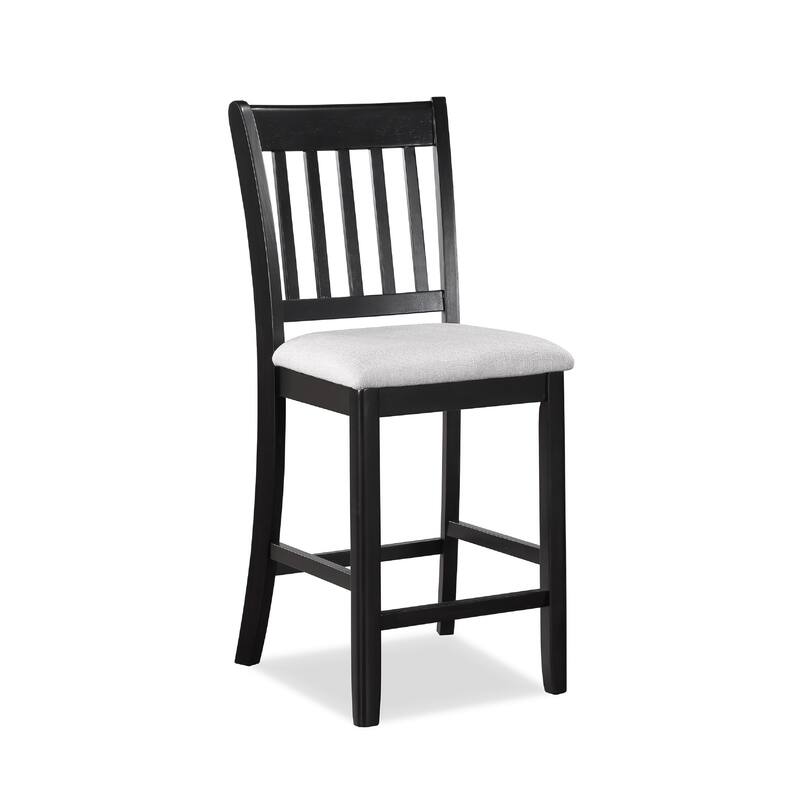 5 Pcs Counter Height Dining Table Set, Wooden Dining Room Furniture Set with Square Table & 4 Upholstered Chairs