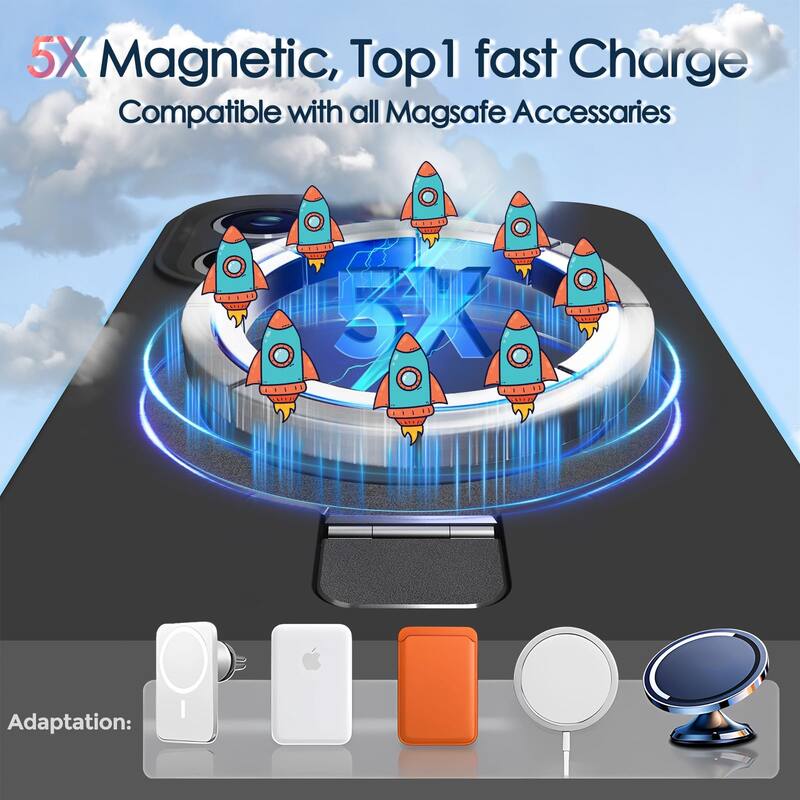 6.3" iPhone 16 Pro Case, Liquid Silicone, Moisturizing Factor, Extreme Soft Slim Phone Case with Stand, Compatible with MagSafe