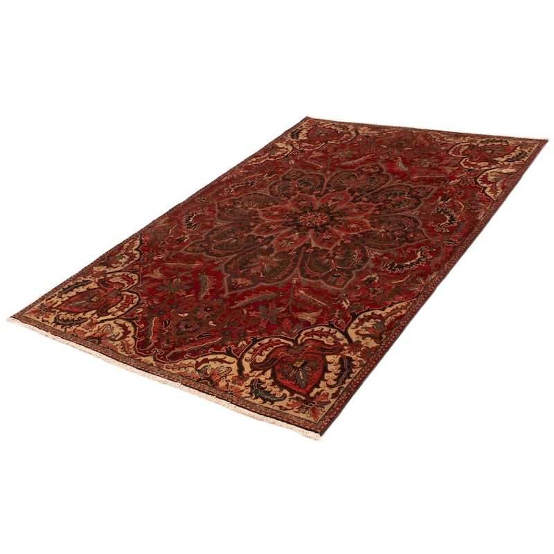 ECARPETGALLERY Hand-knotted Sarabi Red Wool Rug - 7'5 x 11'1