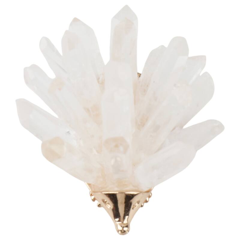 Stone Metal Decorative Object Animal Figurine Spikes Accent - 2" White - 2" x 2" x 2"