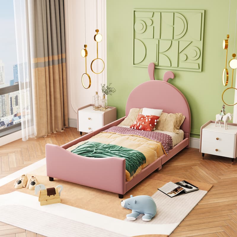 Twin Size Upholstered Daybed with Headboard