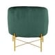 preview thumbnail 22 of 29, Chloe Velvet/ Gold Metal Accent Chair - N/A