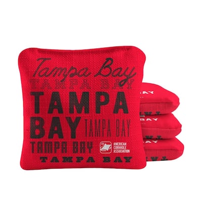 Tampa Bay Football Red Dual Sided Cornhole Bags