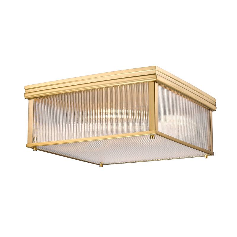 Z-Lite 7504FS18 Carnaby 4 Light 18" Wide Flush Mount Ceiling Fixture - Modern Gold
