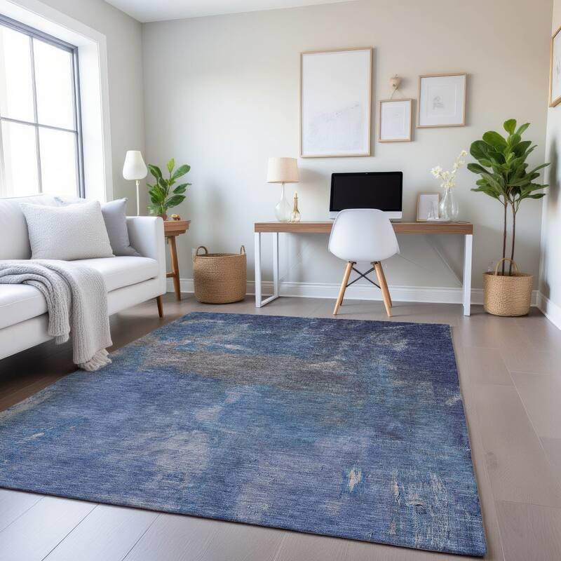 Premium Washable Super Soft Chic Ombre Mayfield Rug - Blue - 8' x 10'