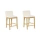 preview thumbnail 94 of 115, Gracie Modern Bar Stool, Boucle Upholstered Chair and Brushed Wooden Legs
