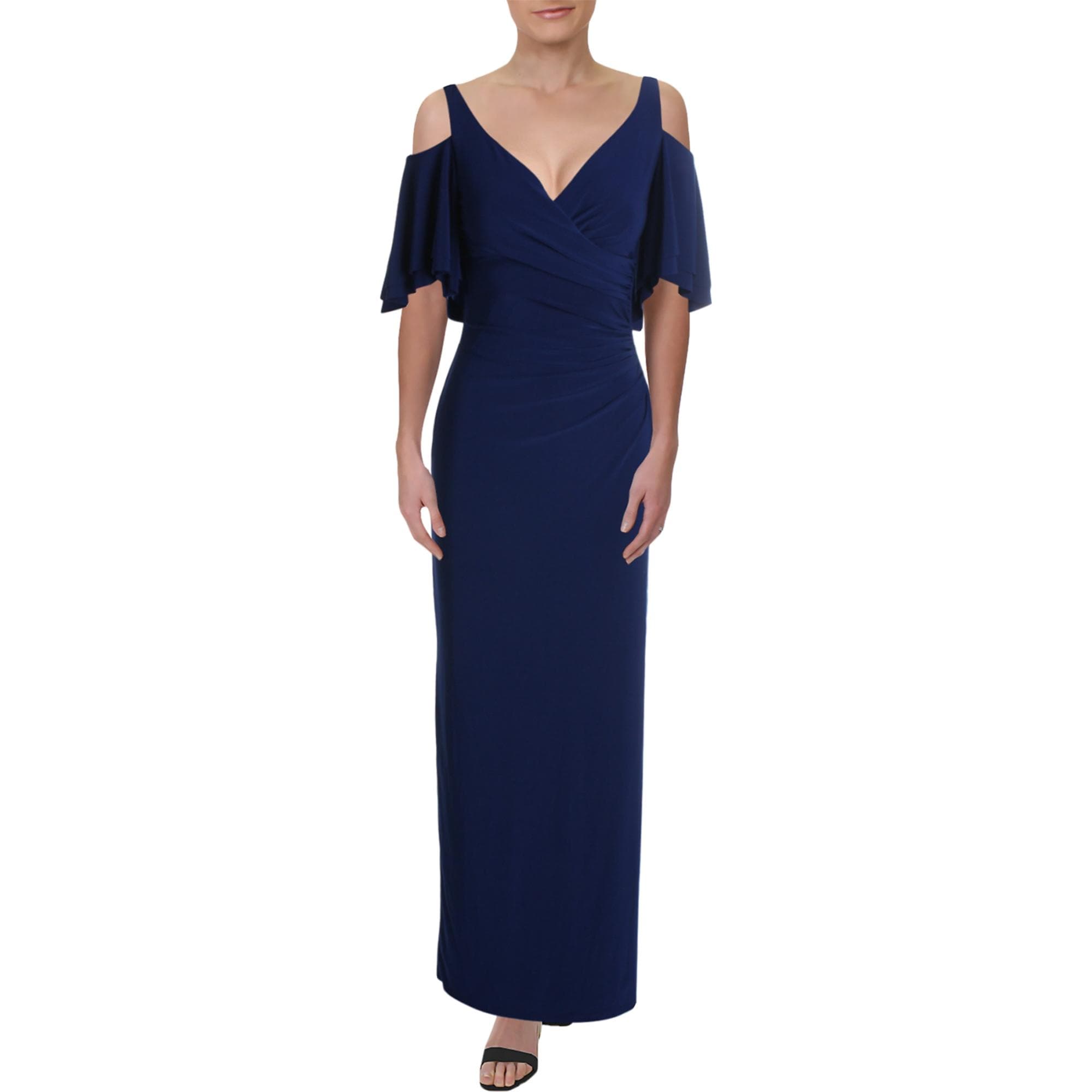 ralph lauren blue evening dress