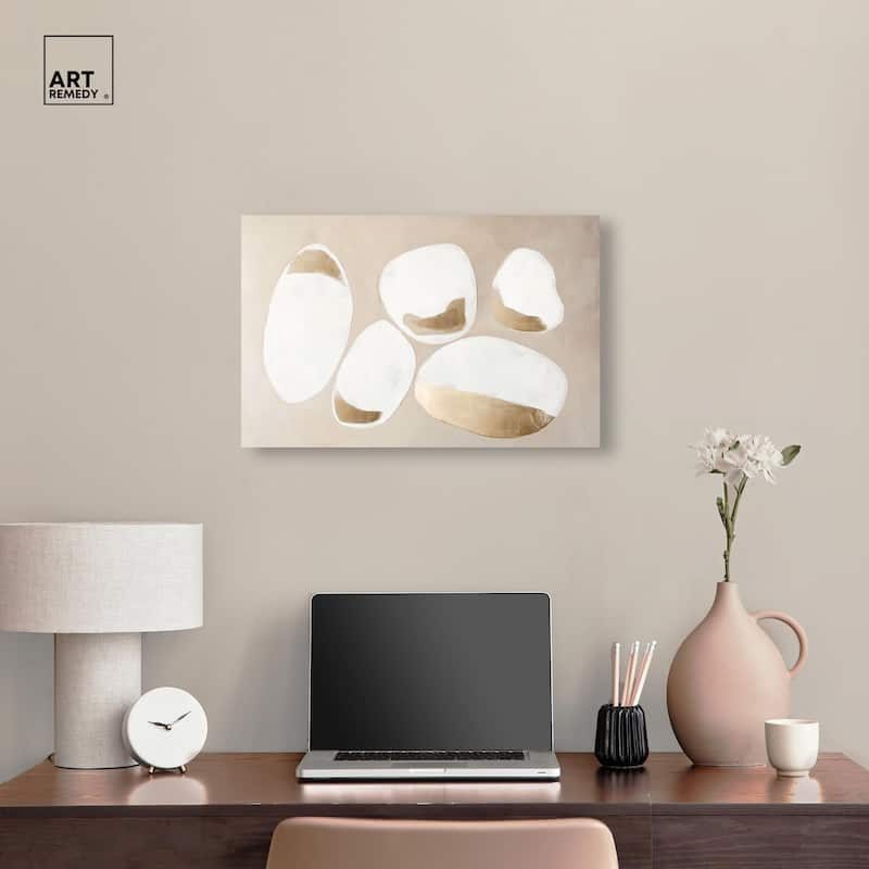 Gilded Cairn II Canvas by Art Remedy, Gallery Wrapped