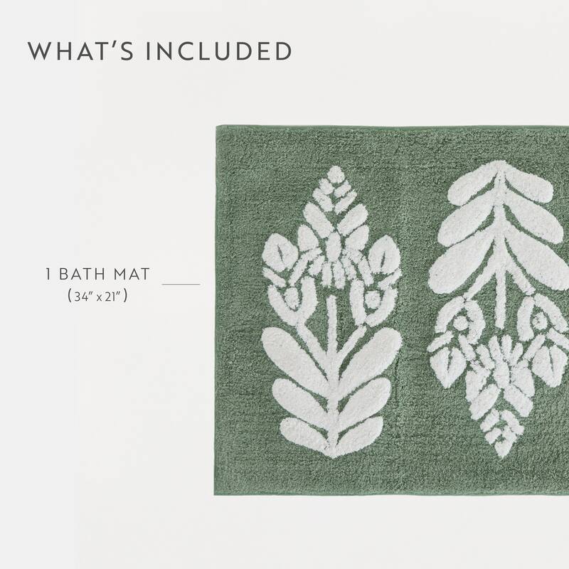 Becky Cameron 100% Cotton Floral Patterned Bath Mat