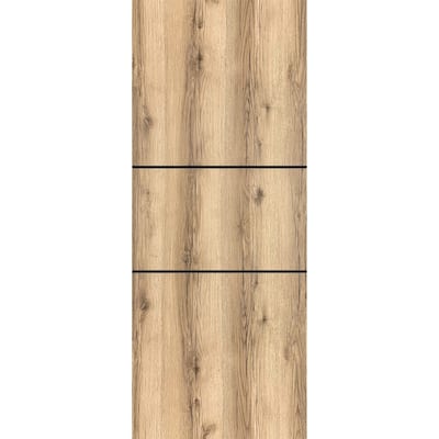 Slab Barn Door Panel 18 x 80 Planum 0014 Oak with Sturdy Finished
