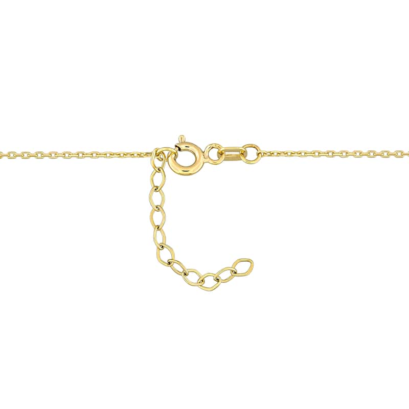 Miadora 8-8.5mm Cultured Freshwater Pearl Ball Station Lariant Necklace 10k Yellow Gold