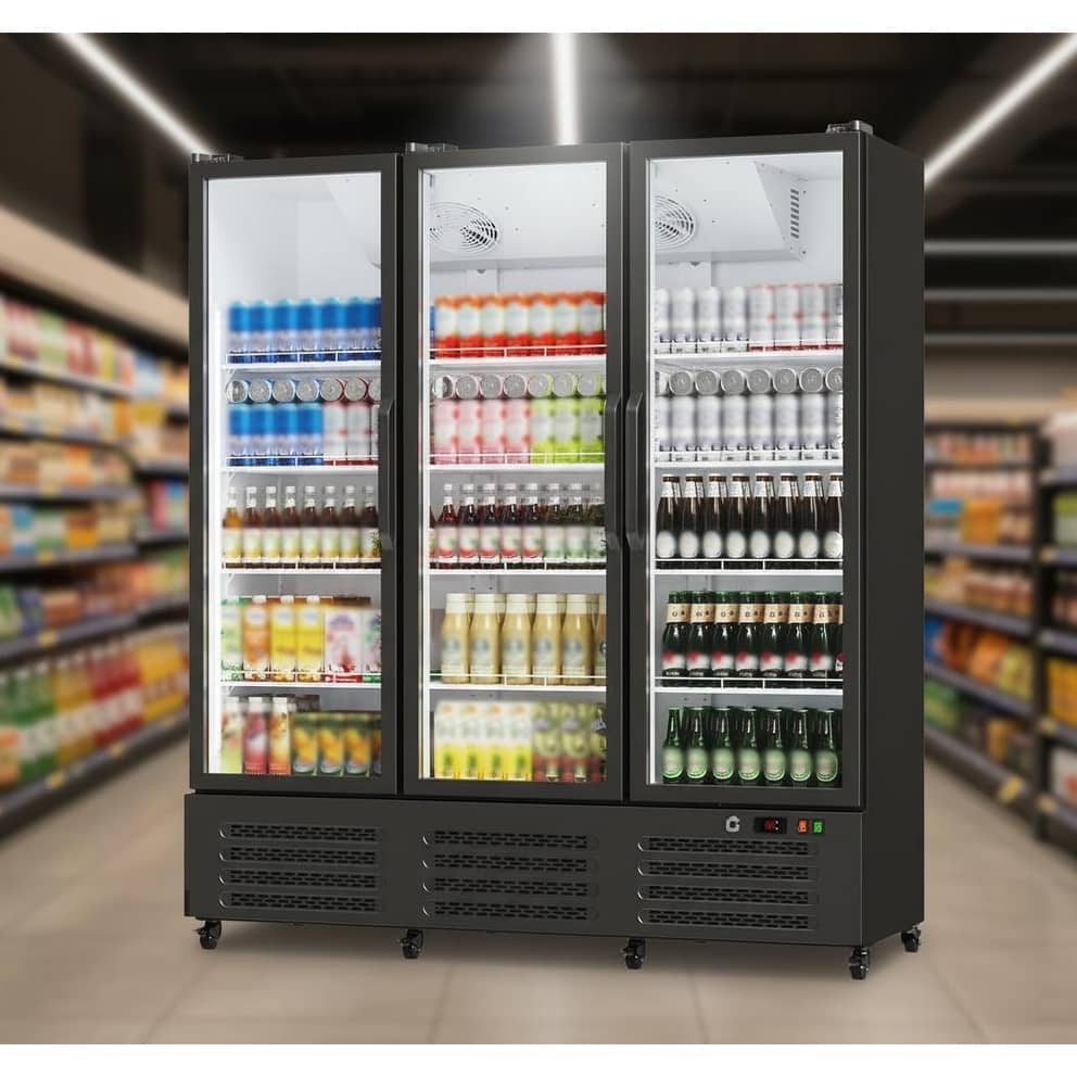 3 Glass Door Display Refrigerator, 39.8 Cu.Ft.