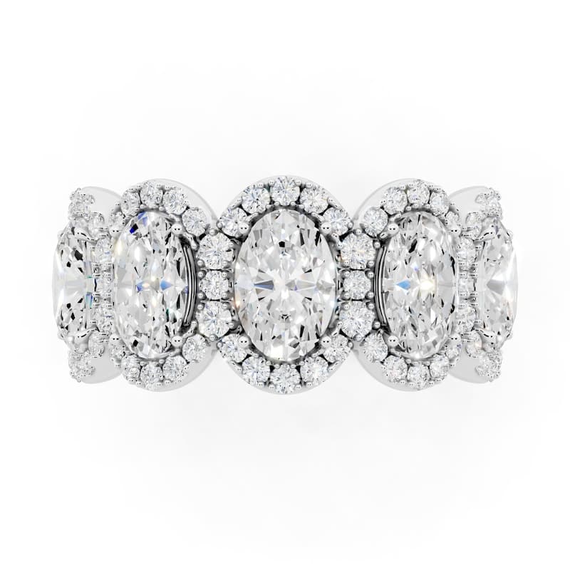 Auriya 14k Gold 2 1/2ctw Lab Grown Diamond Anniversary Ring (E-F VS)