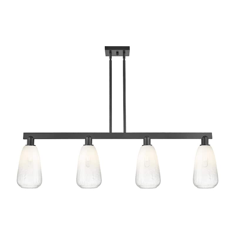 Innovations Lighting 716-4I-8-46 Brookhaven Almond Linear Brookhaven - Matte Black / Opal