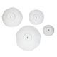 preview thumbnail 5 of 3, Uttermost Lucky Coins White Metal Wall Bowls, Set Of 4