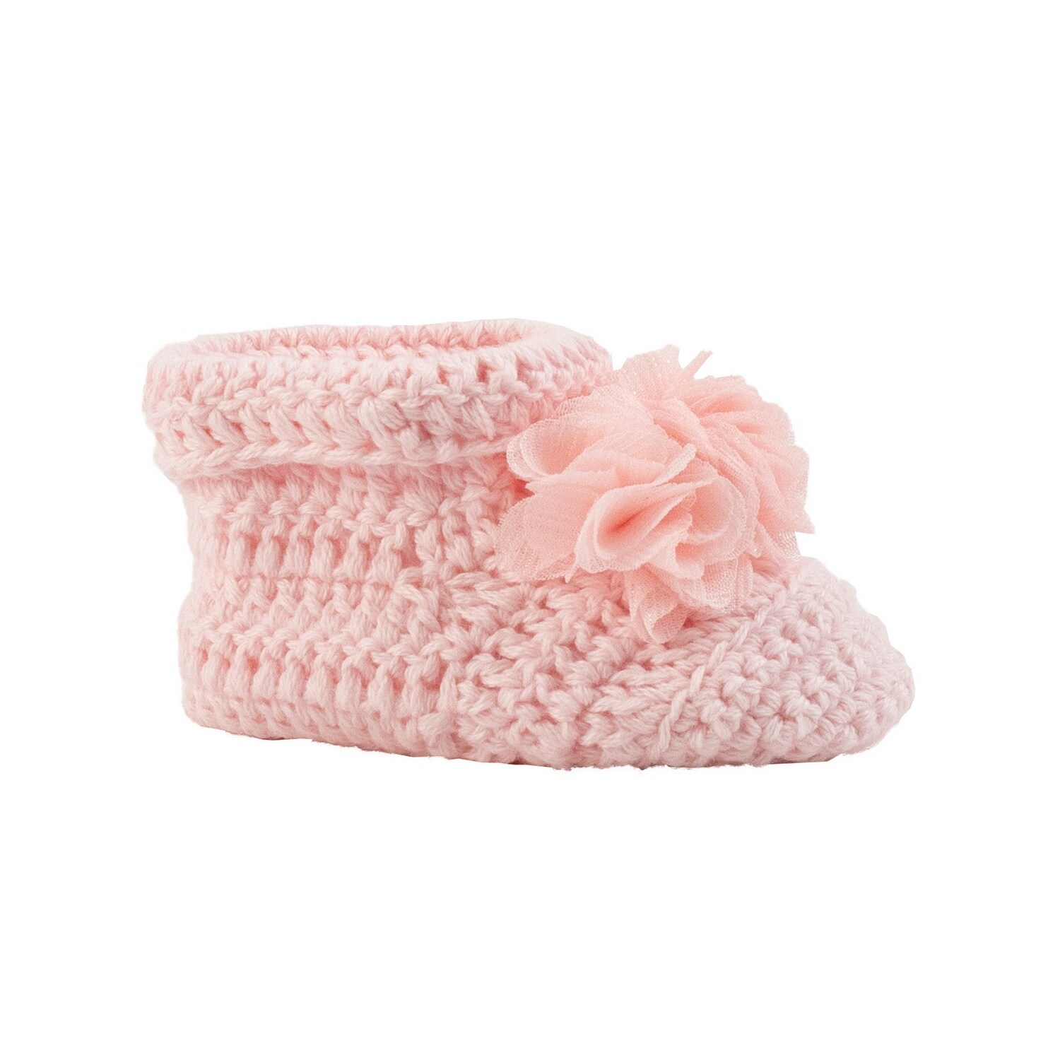 pink newborn booties