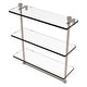 preview thumbnail 30 of 53, Allied Brass Foxtrot Collection 16 Inch Triple Tiered Glass Shelf with Integrated Towel Bar