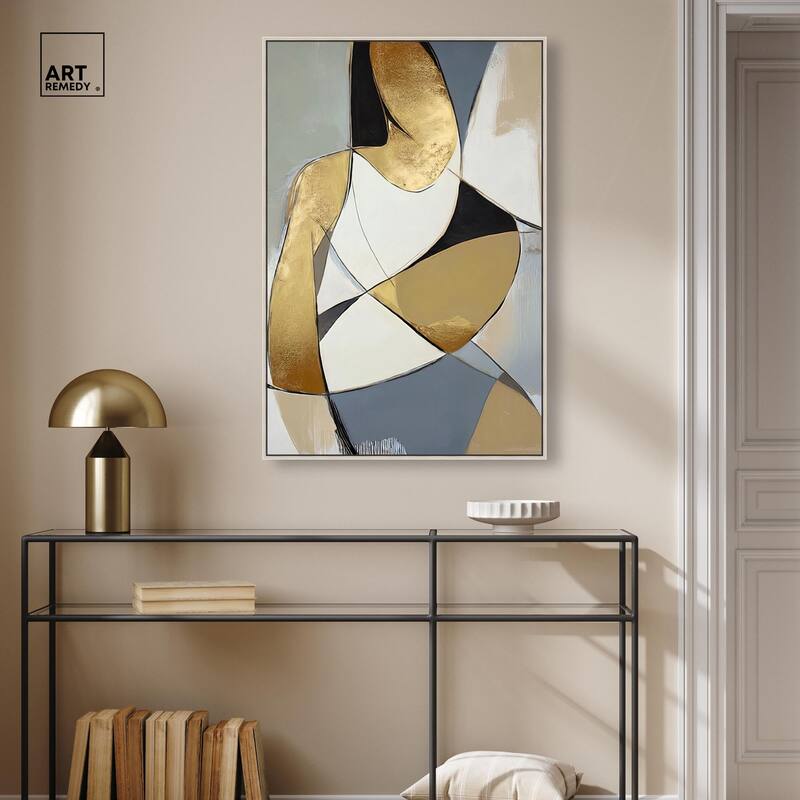 Gold Leaf Contours Canvas by Art Remedy