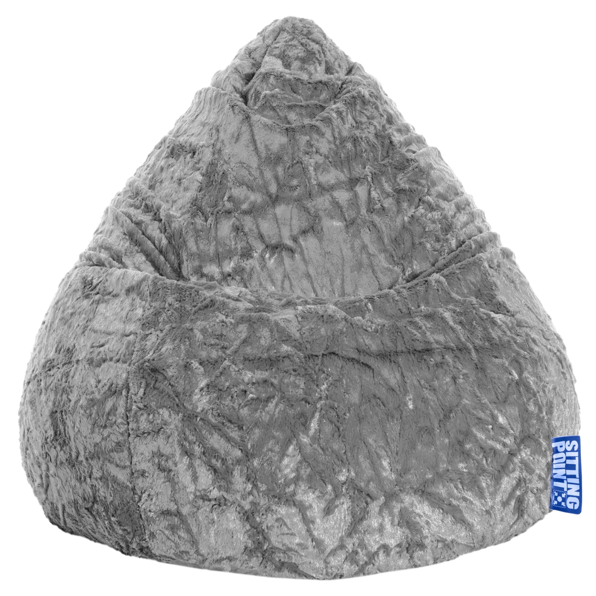 Sitting Point Faux Fur Large Fluffy Bean Bag On Sale Bed Bath
