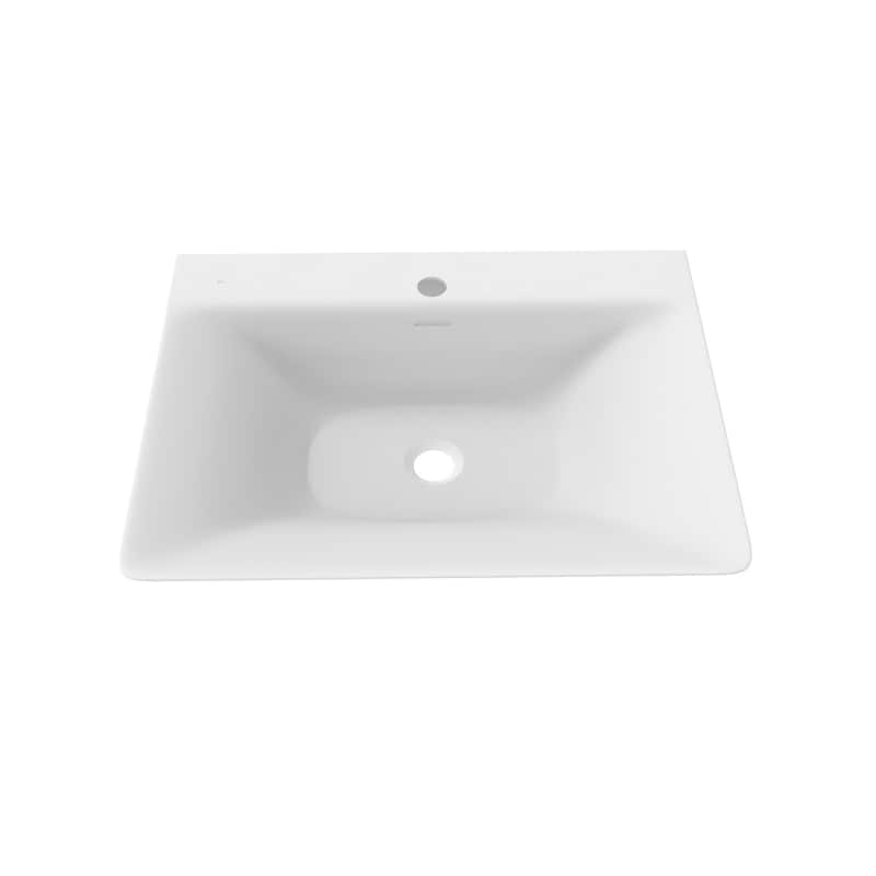 Carmella 24" Rectangular Solid Surface Wall Mount Bathroom Sink