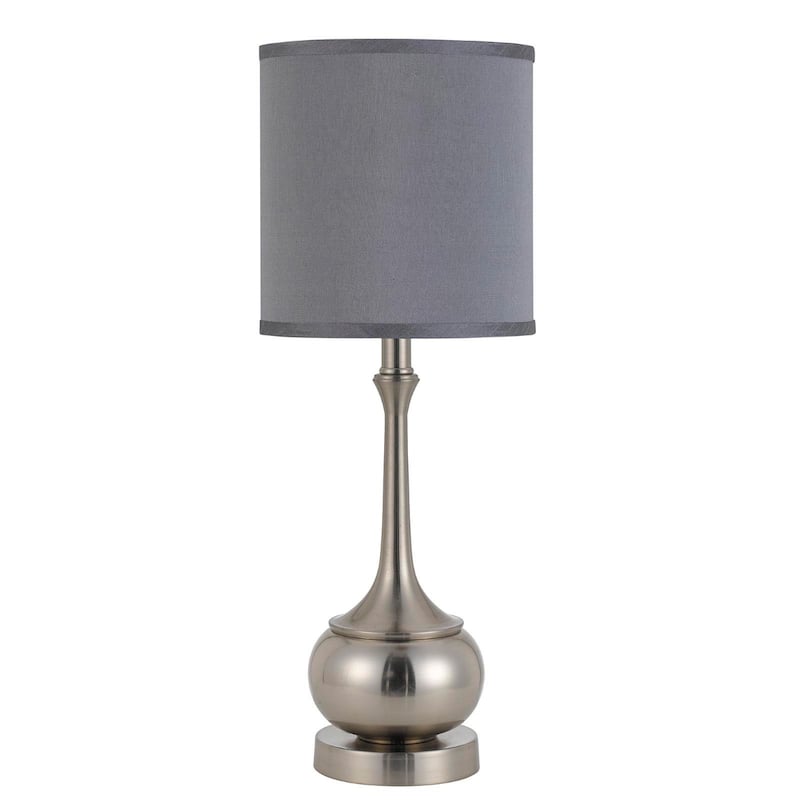 25 Inch Metal Table Lamp with Cone Shade and Rotary Socket Switch - 10” x 10” x 24.50” - Nickel