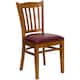 Option burgundy vinyl seat/cherry wood frame