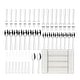 preview thumbnail 2 of 10, Ornative JARA 18/0 Stainless Steel Mirror 42 Pieces Flatware Set with Buffet - 10.71" H x 14.37" W x 1.77" D