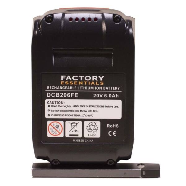 Shop Replacement For Dewalt 20v 6 0ah Battery Dcb206 Dcb205 Dcb200 Dcb203 Black Overstock 32003003