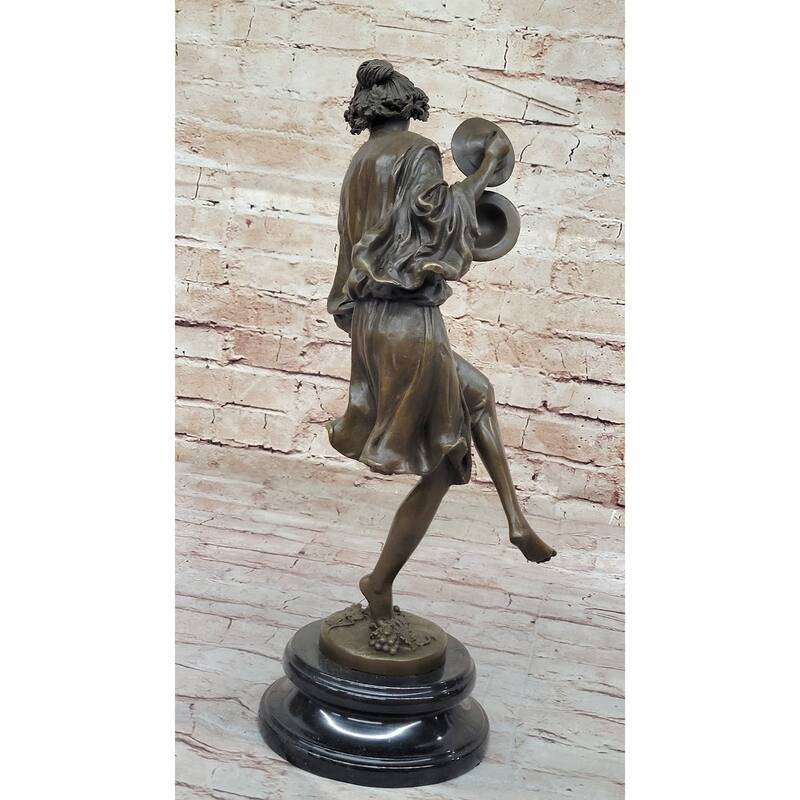 Classical Greek Dancer Girl W/ Cymbals - Dionysus Grape Vine Cult - Original Art