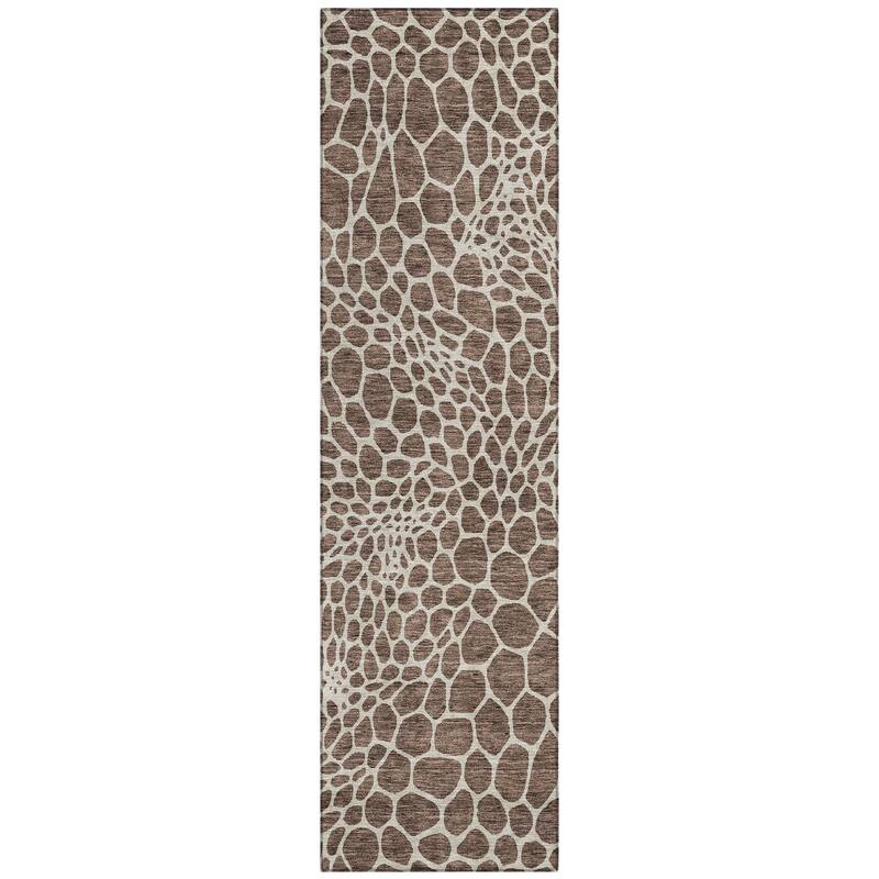Machine Washable Indoor/ Outdoor Chantille Animal Print Rug