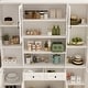 preview thumbnail 20 of 82, White Buffet Sideboard & Curio Bookcase Cabinet with Glass Doors