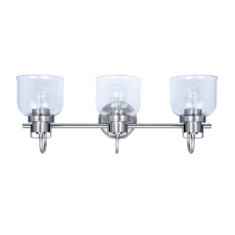 Brio Lighting Brighton Farmhouse 3-Light Dimmable Bathroom Vanity Light