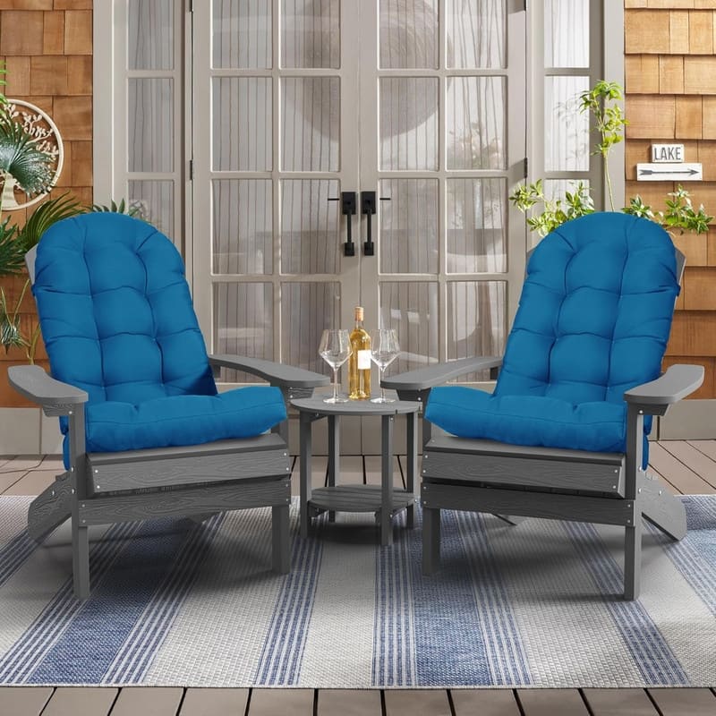 WINSOON 49x20x5 Inch Adirondack Chair Cushion Set of 2, Thickened and High Back Chair Cushion