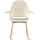 preview thumbnail 51 of 71, Organic Upholstered Fabric Modern Armchair with Natural Wooden Legs for Dining Room Office or Accent Lounge Side Chair