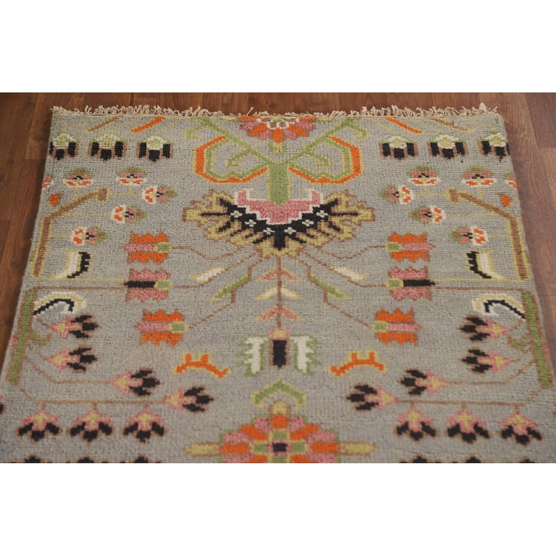 All-Over Kazak Indian Runner Rug Handmade Wool Carpet - 2'6"x 9'9"