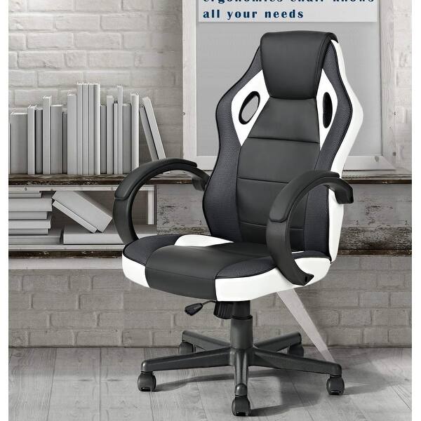 slide 2 of 42, Porch & Den Ergonomic Gaming Chair with Padded Seat